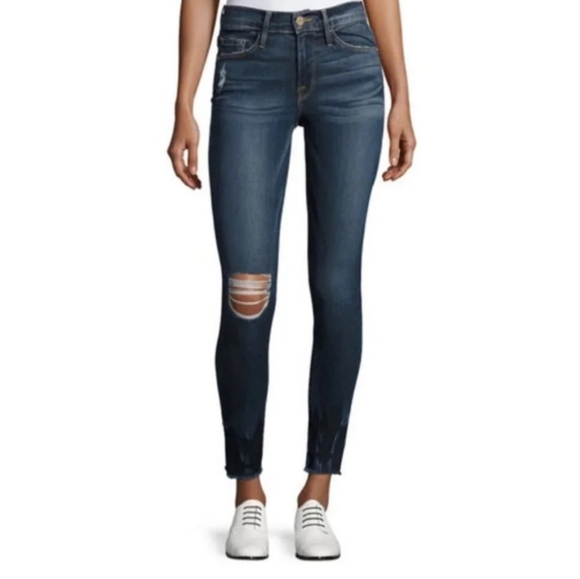 Frame Denim Denim - Frame Le Skinny De Jeanne Distressed Skinny Jeans